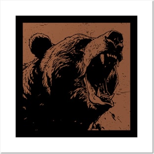 Grizzly Bear Illustration - Grizzly Bear Posters and Art